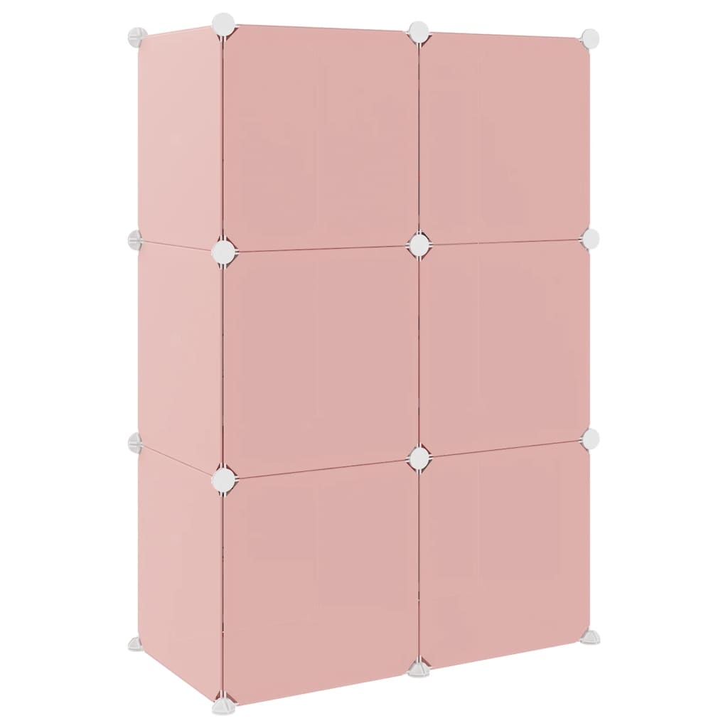 Cube Storage Cabinet For Kids With 6 Cubes Pp