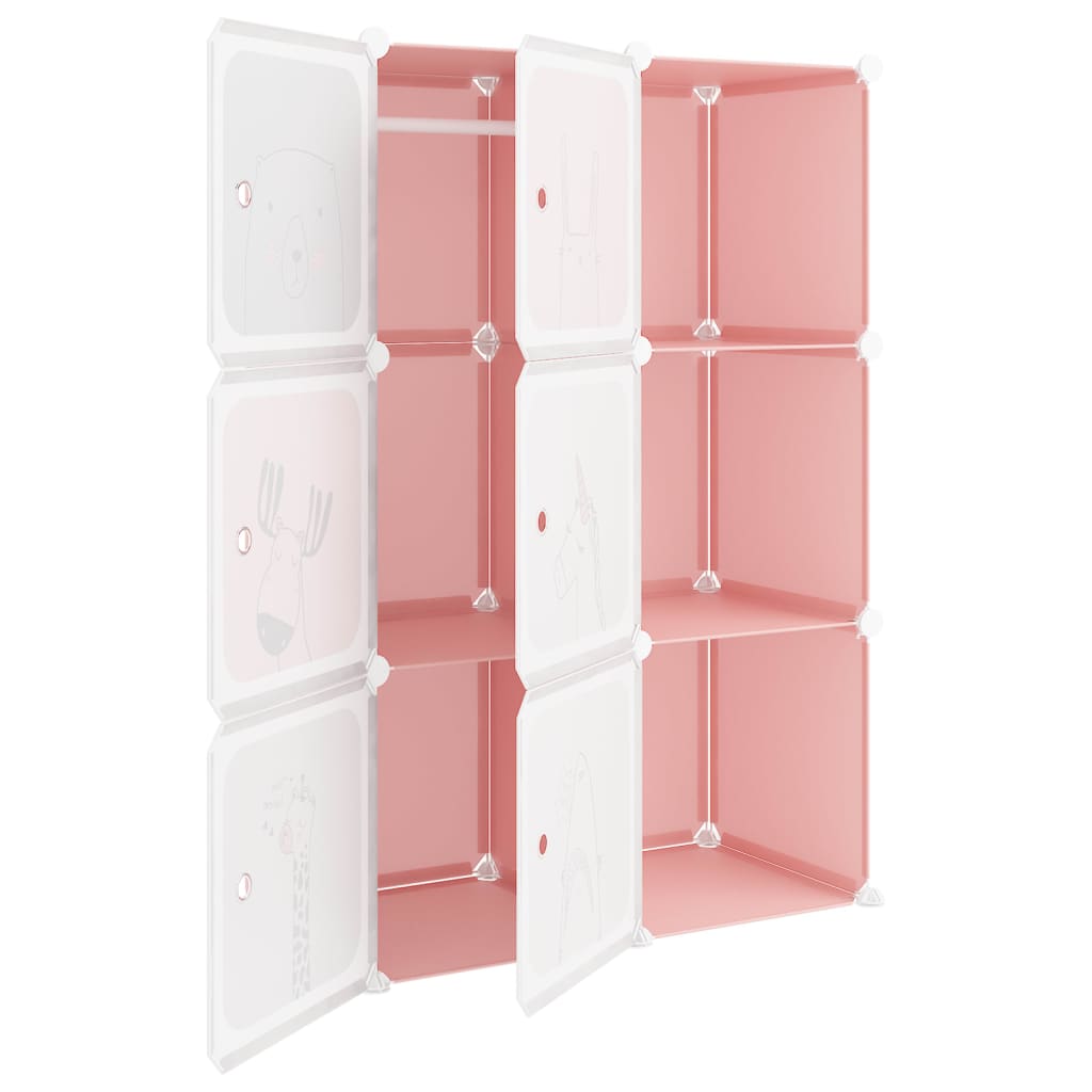 Cube Storage Cabinet For Kids With 6 Cubes Pp