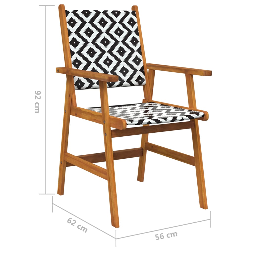 Garden Chairs 4 Pcs Solid Acacia Wood