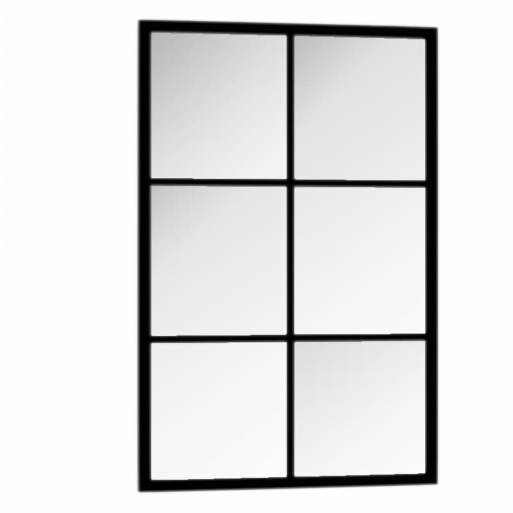 Wall Mirror Black Metal