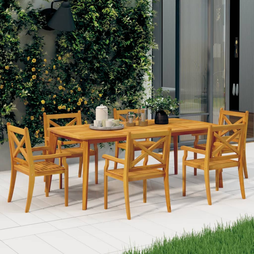 Outdoor Dining Chairs 3 Pcs Solid Wood Acacia