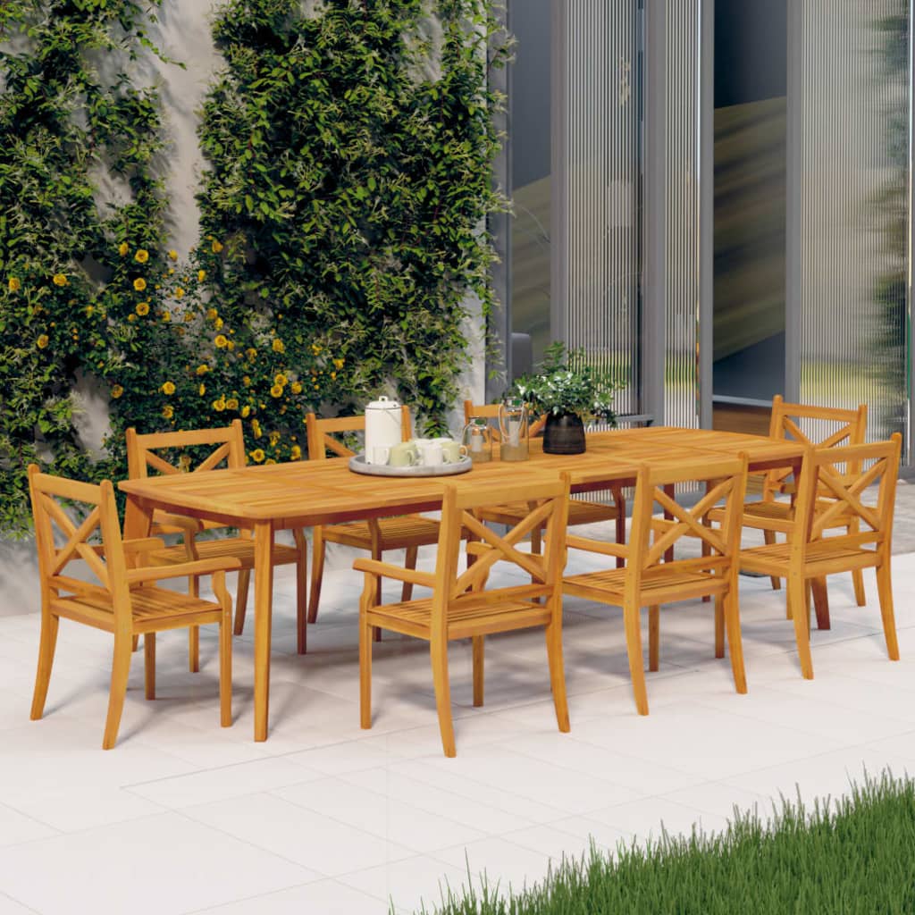 Outdoor Dining Chairs 3 Pcs Solid Wood Acacia