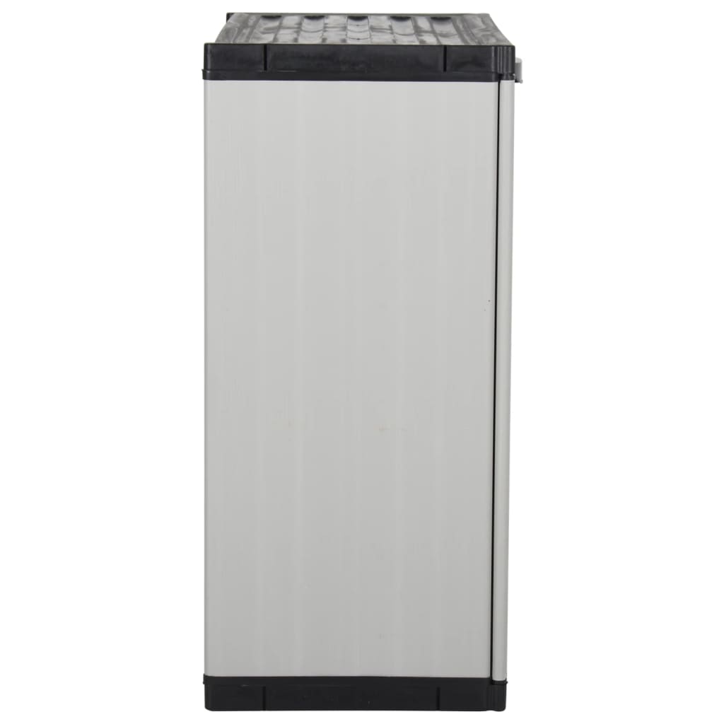 Garden Storage Cabinet With 1 Shelf Grey And Black 68X40X85 Cm