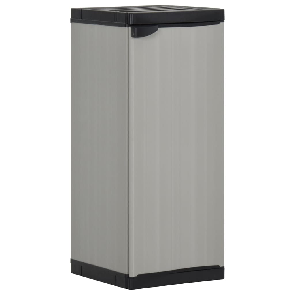 Garden Storage Cabinet With 1 Shelf Grey And Black 35X40X85 Cm
