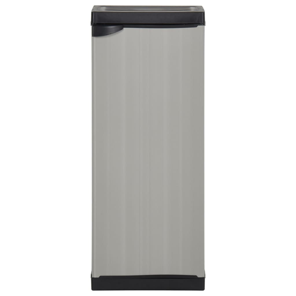 Garden Storage Cabinet With 1 Shelf Grey And Black 35X40X85 Cm