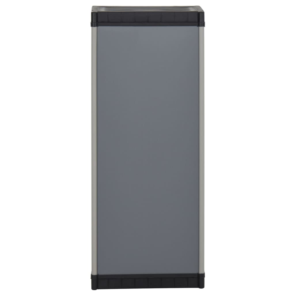 Garden Storage Cabinet With 1 Shelf Grey And Black 35X40X85 Cm