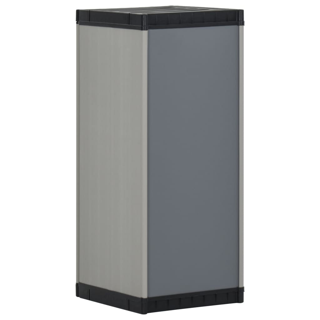 Garden Storage Cabinet With 1 Shelf Grey And Black 35X40X85 Cm