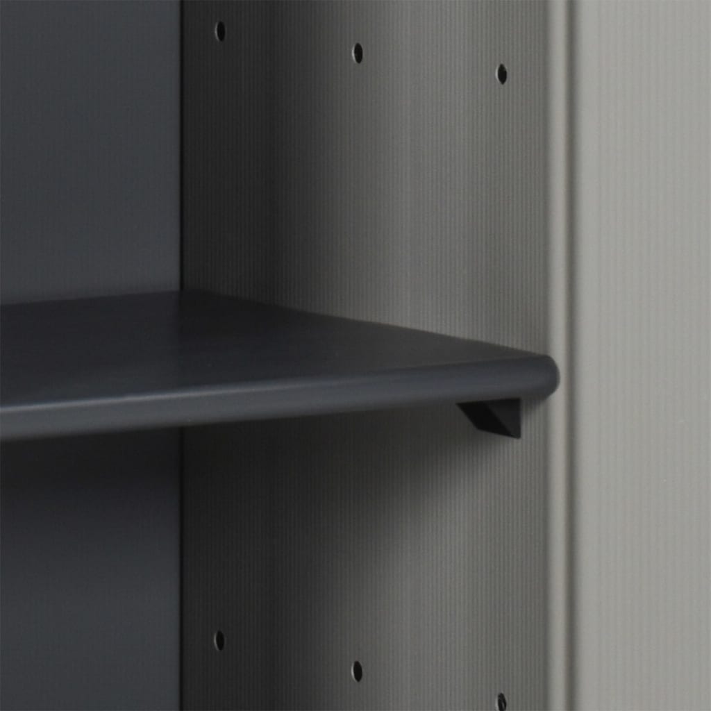 Garden Storage Cabinet With 1 Shelf Grey And Black 35X40X85 Cm