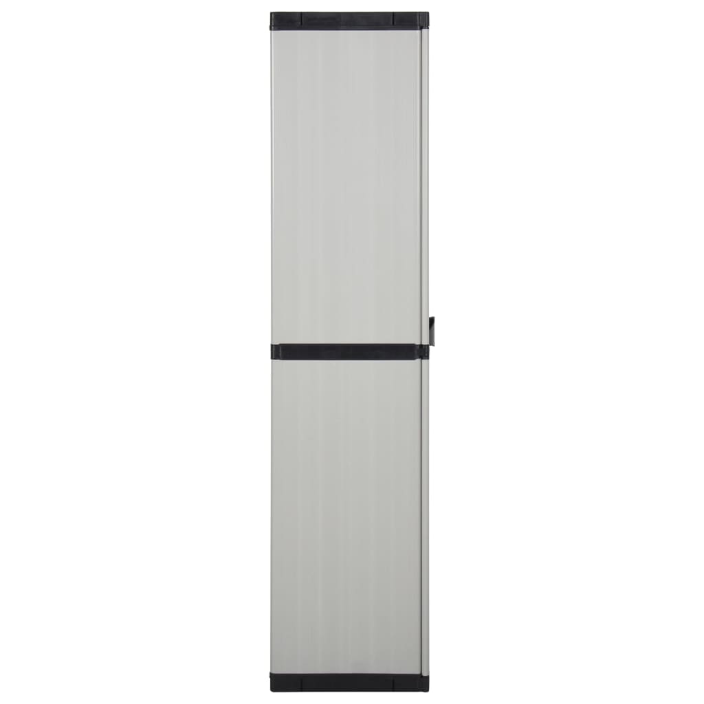 Garden Storage Cabinet With 3 Shelves Grey&Black 68X40X168 Cm