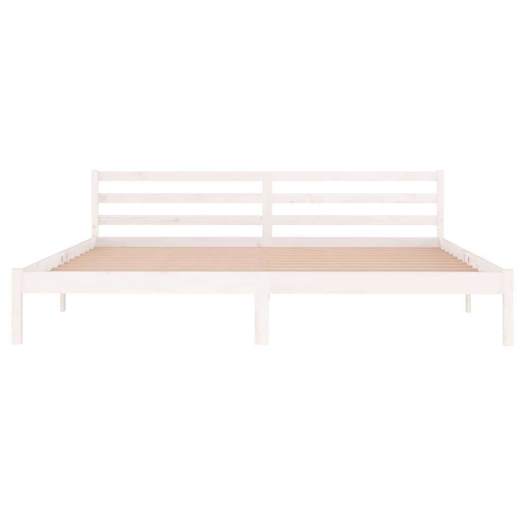 Bed Frame Without Mattress Solid Wood Pine 200X200Cm