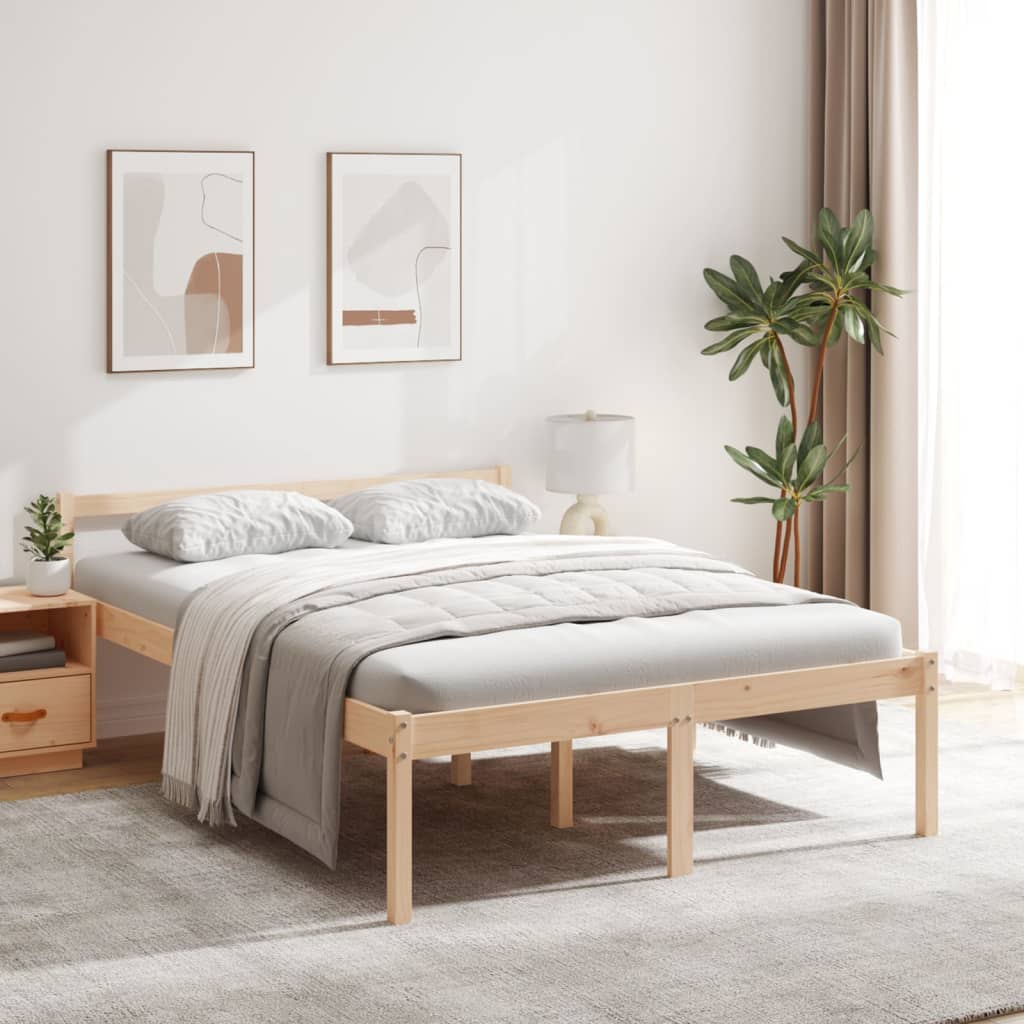 Senior Bed Without Mattress 100X200Cm Solid Wood Pine