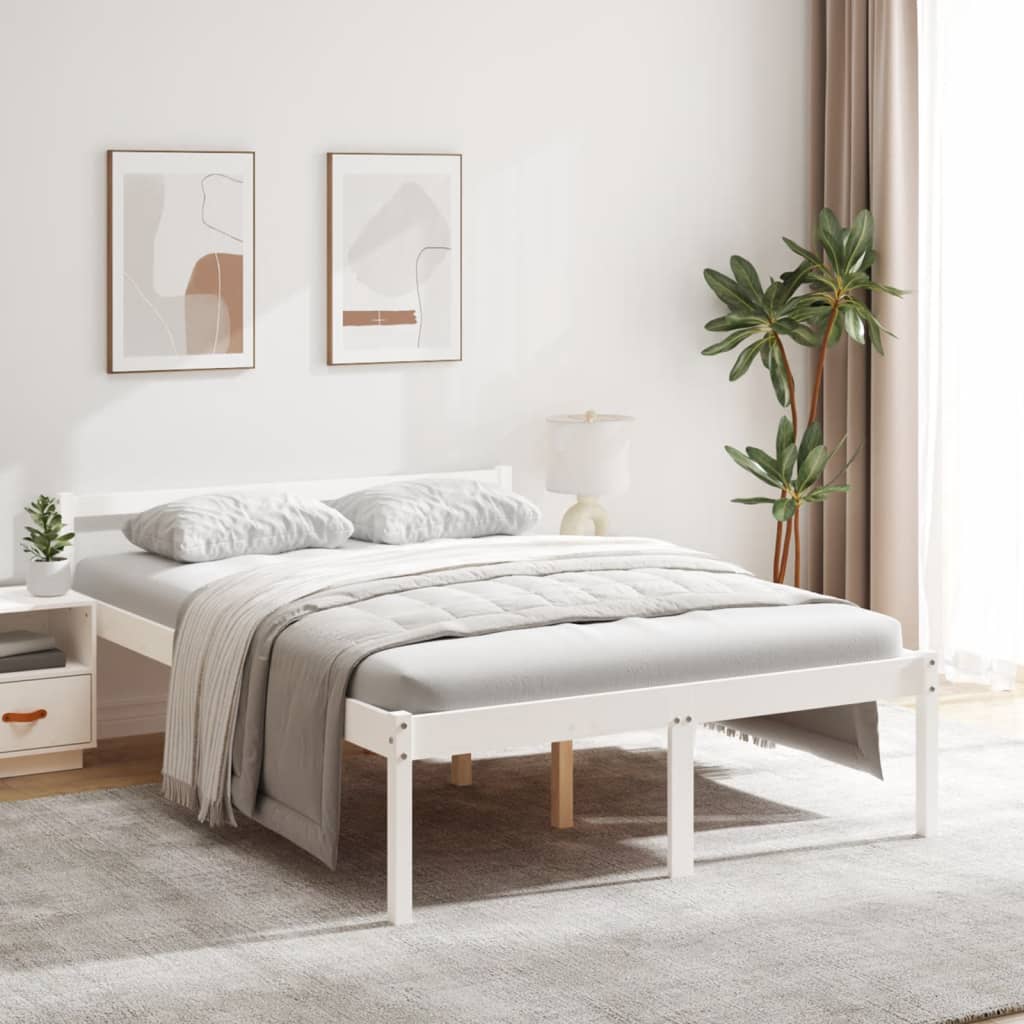 Senior Bed Without Mattress 100X200Cm Solid Wood Pine
