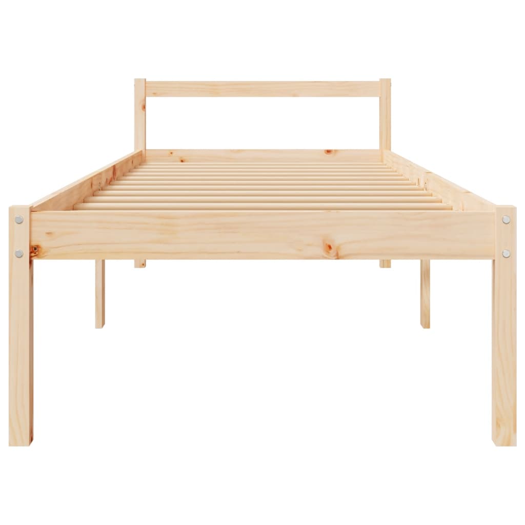 Senior Bed Without Mattress 100X200Cm Solid Wood Pine