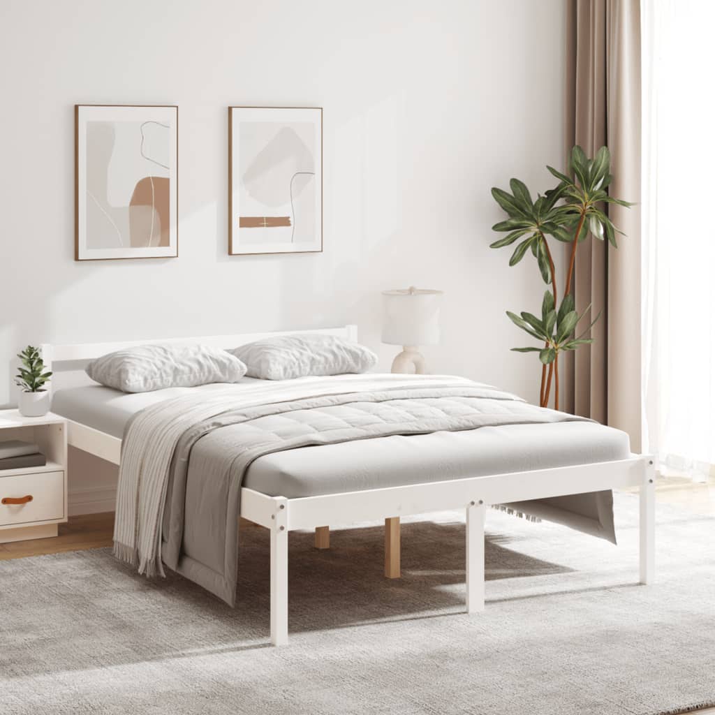 Senior Bed Without Mattress 100X200Cm Solid Wood Pine
