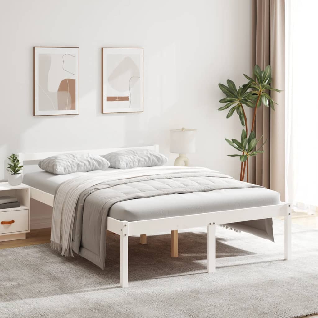 Senior Bed Without Mattress 100X200Cm Solid Wood Pine