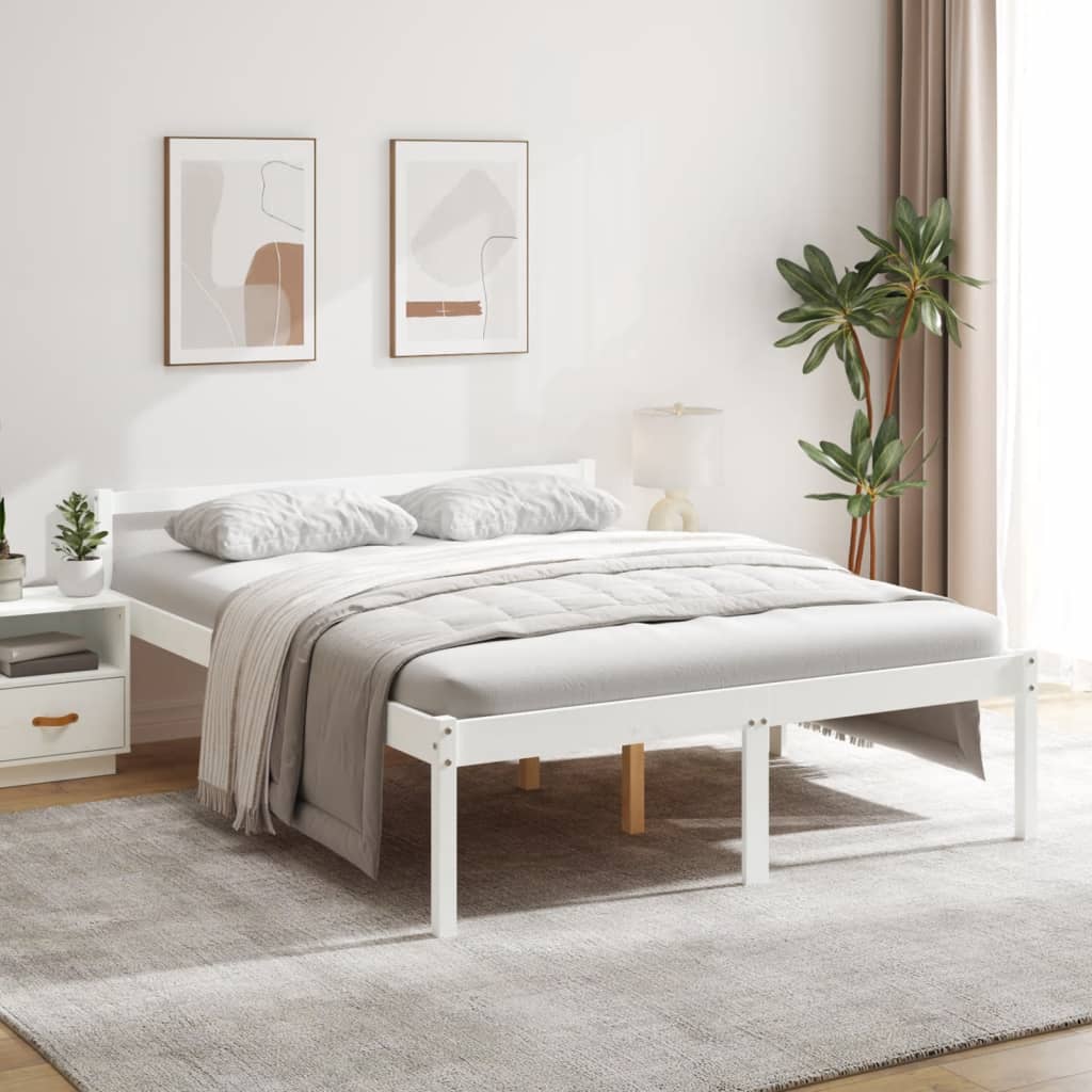 Senior Bed Without Mattress 100X200Cm Solid Wood Pine