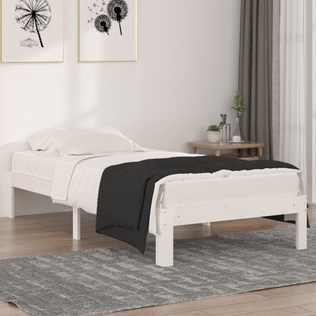 Bed Frame Without Mattress Solid Wood Pine 140X200Cm
