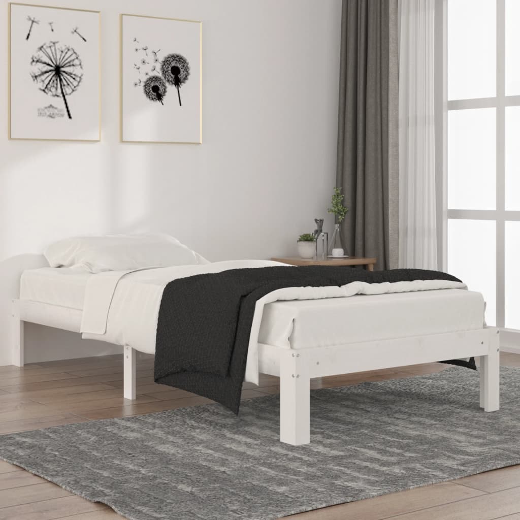 Bed Frame Without Mattress Solid Wood Pine 140X200Cm