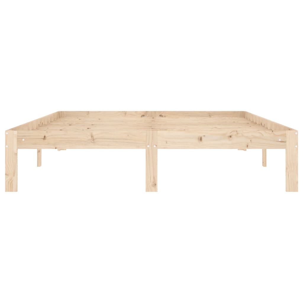 Bed Frame Without Mattress Solid Wood Pine 140X200Cm