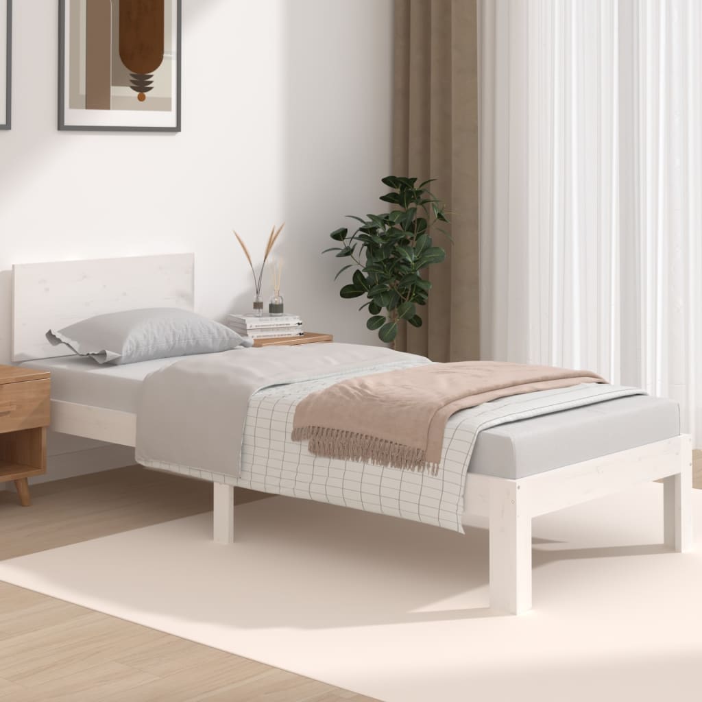 Bed Frame Without Mattress Solid Wood Pine 140X200Cm