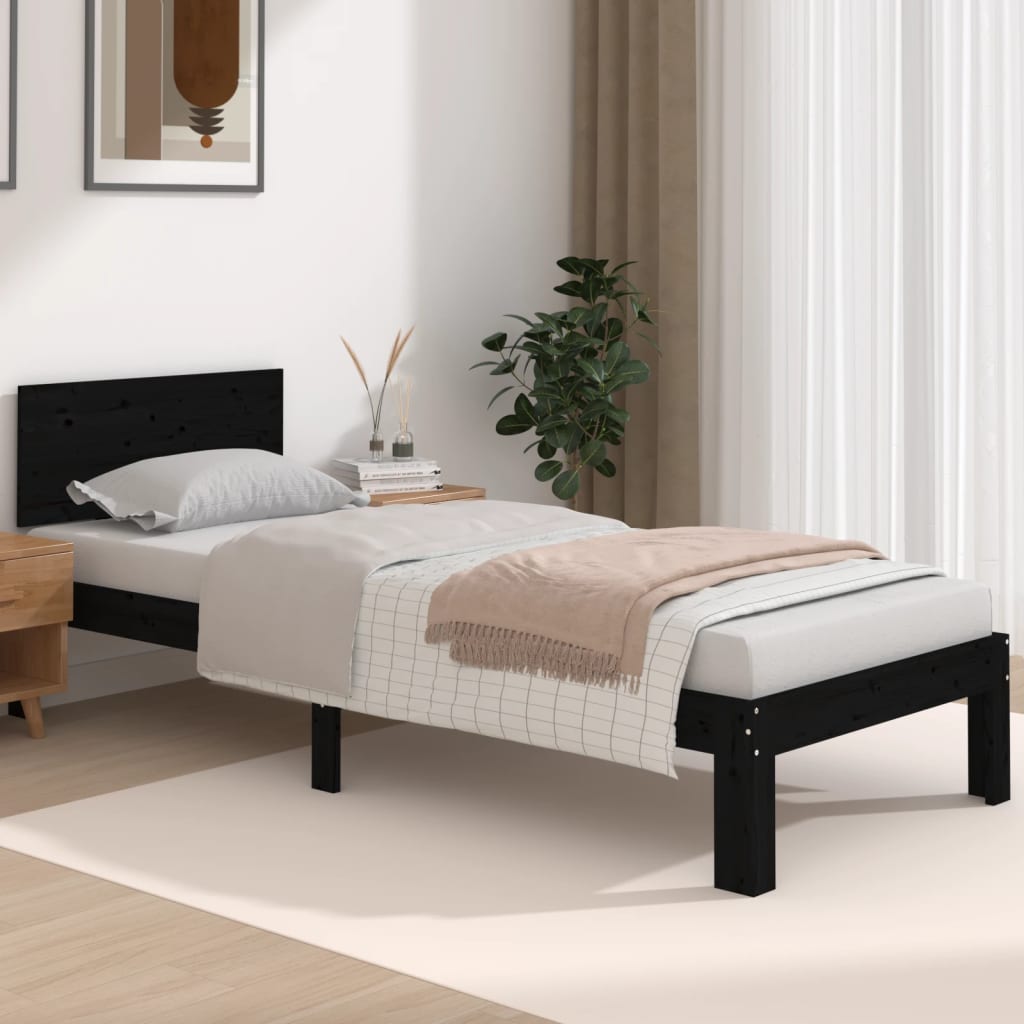 Bed Frame Without Mattress Solid Wood Pine 140X200Cm