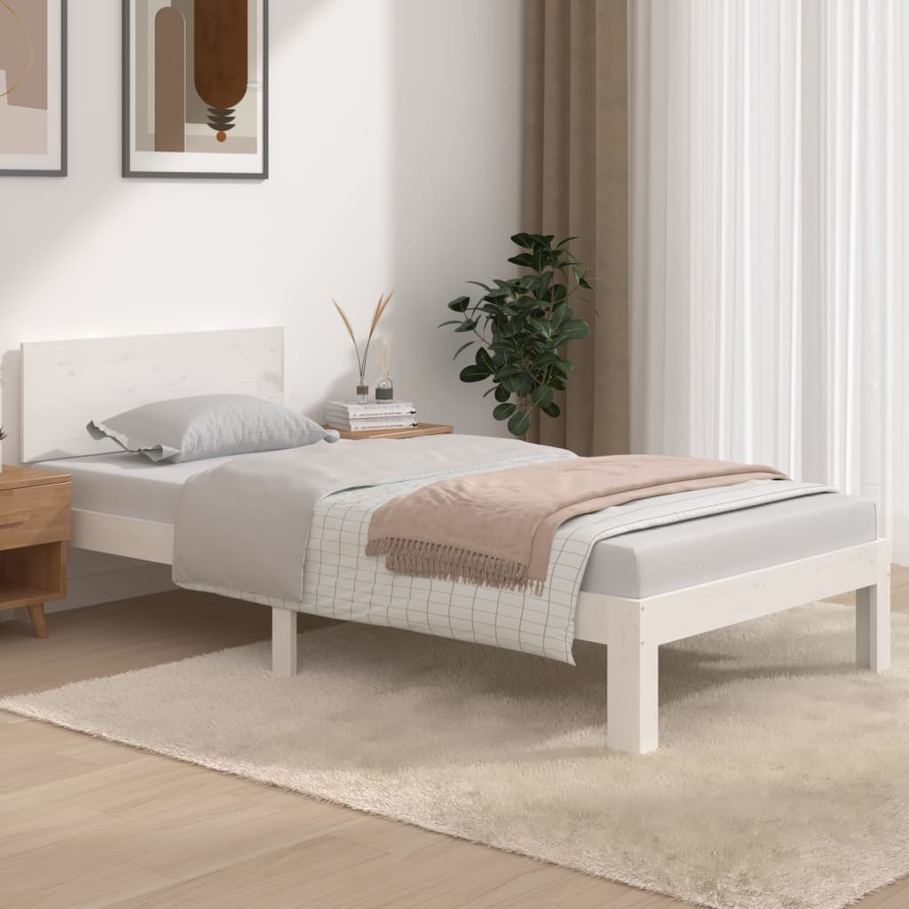 Bed Frame Without Mattress Solid Wood Pine 140X200Cm