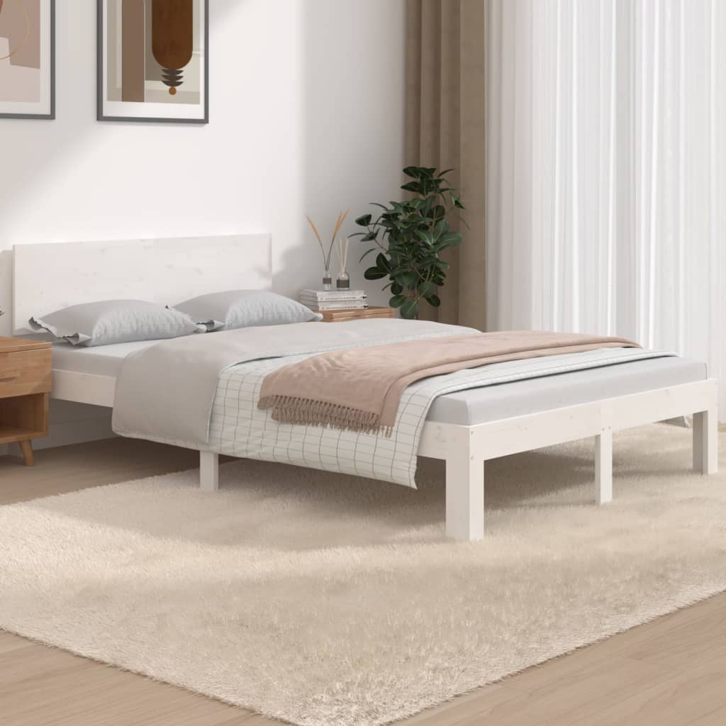Bed Frame Without Mattress Solid Wood Pine 140X200Cm