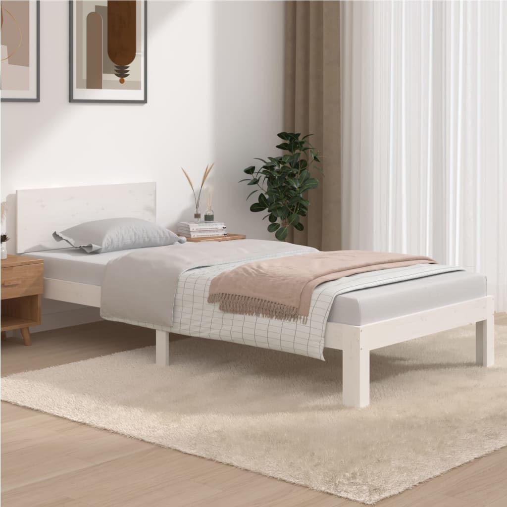 Bed Frame Without Mattress Solid Wood Pine 140X200Cm