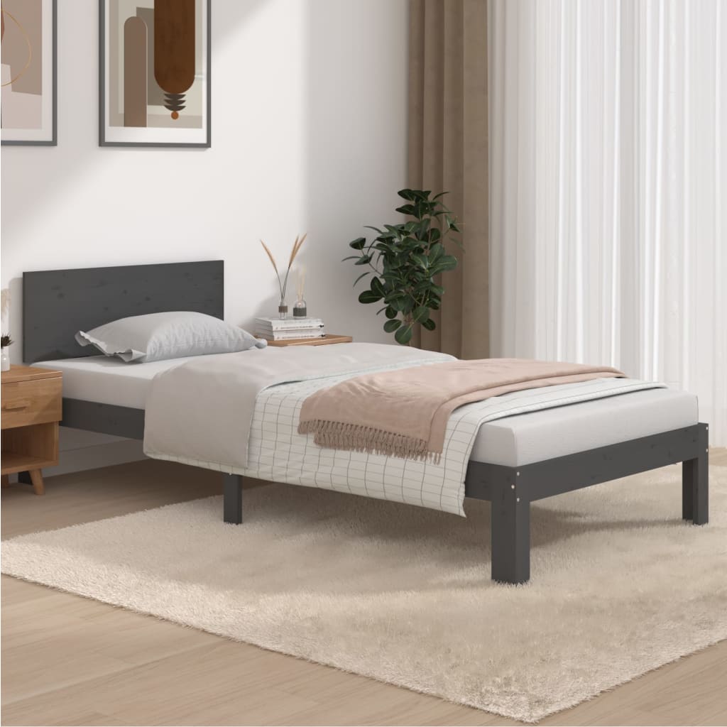 Bed Frame Without Mattress Solid Wood Pine 140X200Cm