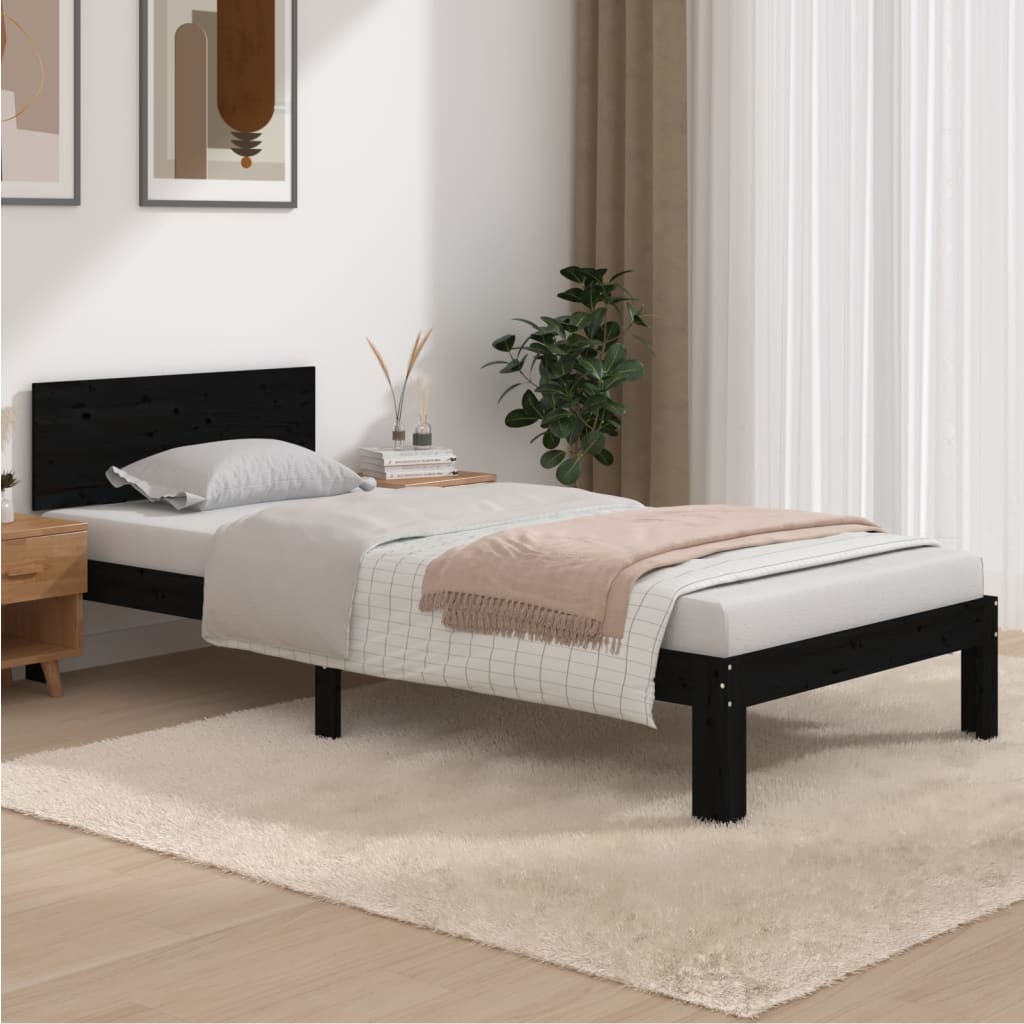 Bed Frame Without Mattress Solid Wood Pine 140X200Cm