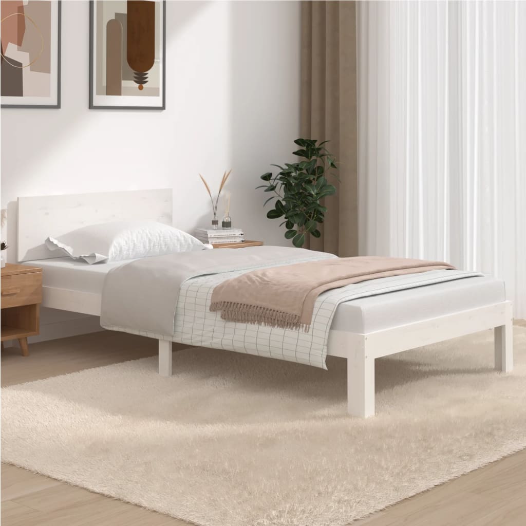 Bed Frame Without Mattress Solid Wood Pine 140X200Cm