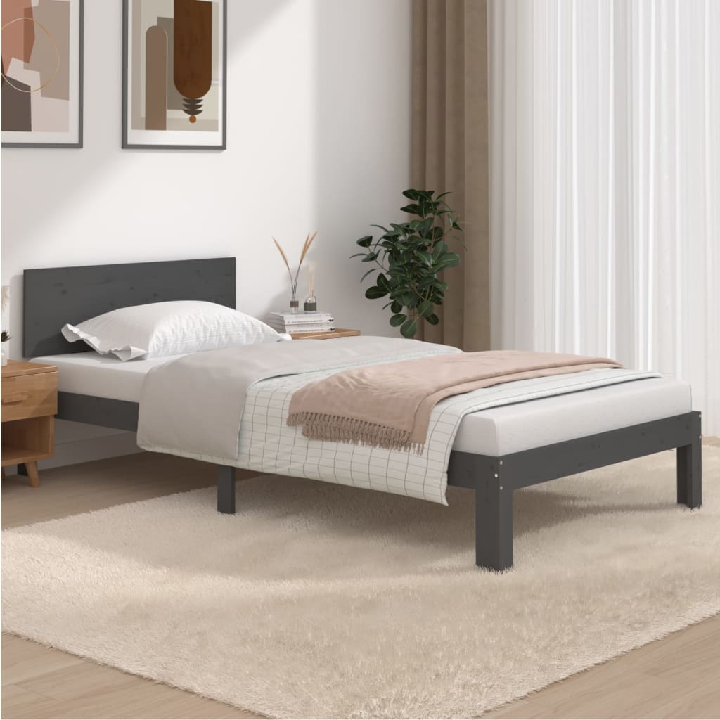 Bed Frame Without Mattress Solid Wood Pine 140X200Cm