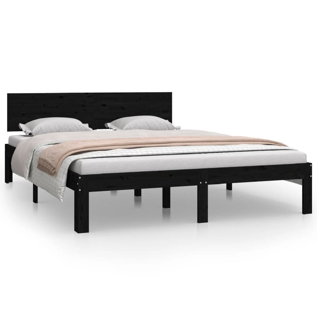 Bed Frame Without Mattress Solid Wood Pine 140X200Cm