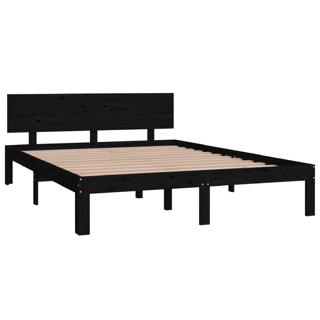 Bed Frame Without Mattress Solid Wood Pine 140X200Cm
