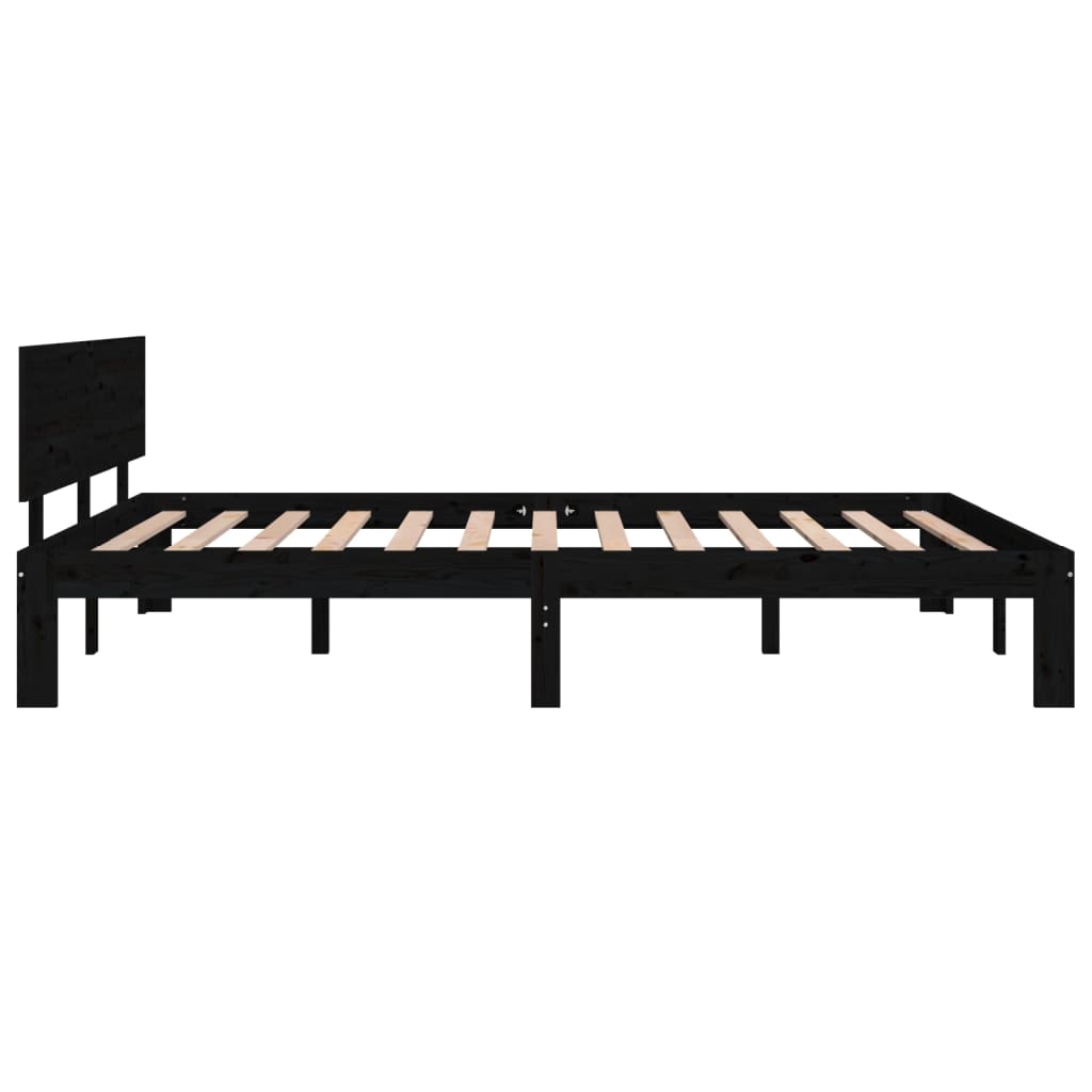 Bed Frame Without Mattress Solid Wood Pine 140X200Cm