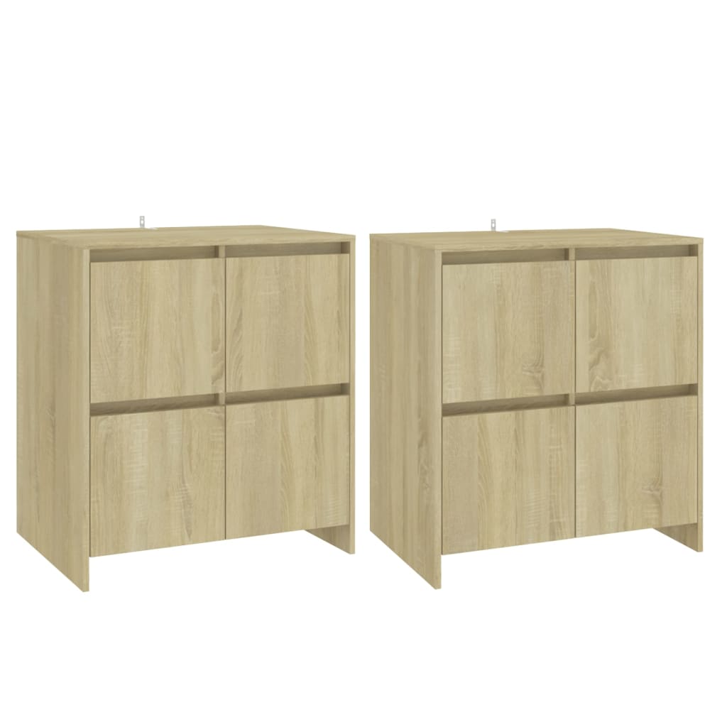 Sideboards 2 Pcs 70X41X75 Cm Engineered Wood