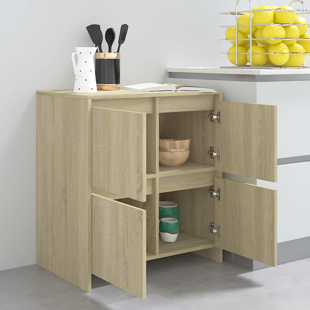 Sideboards 2 Pcs 70X41X75 Cm Engineered Wood