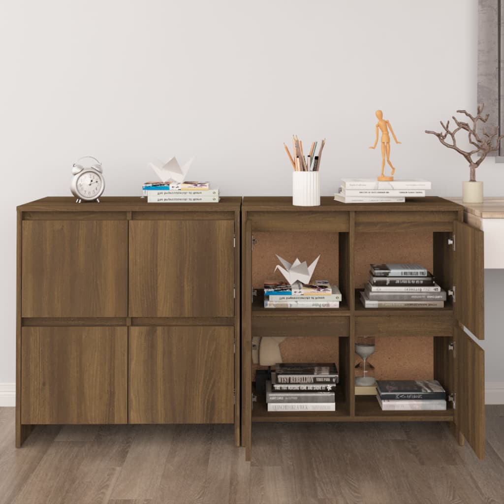 Sideboards 2 Pcs 70X41X75 Cm Engineered Wood