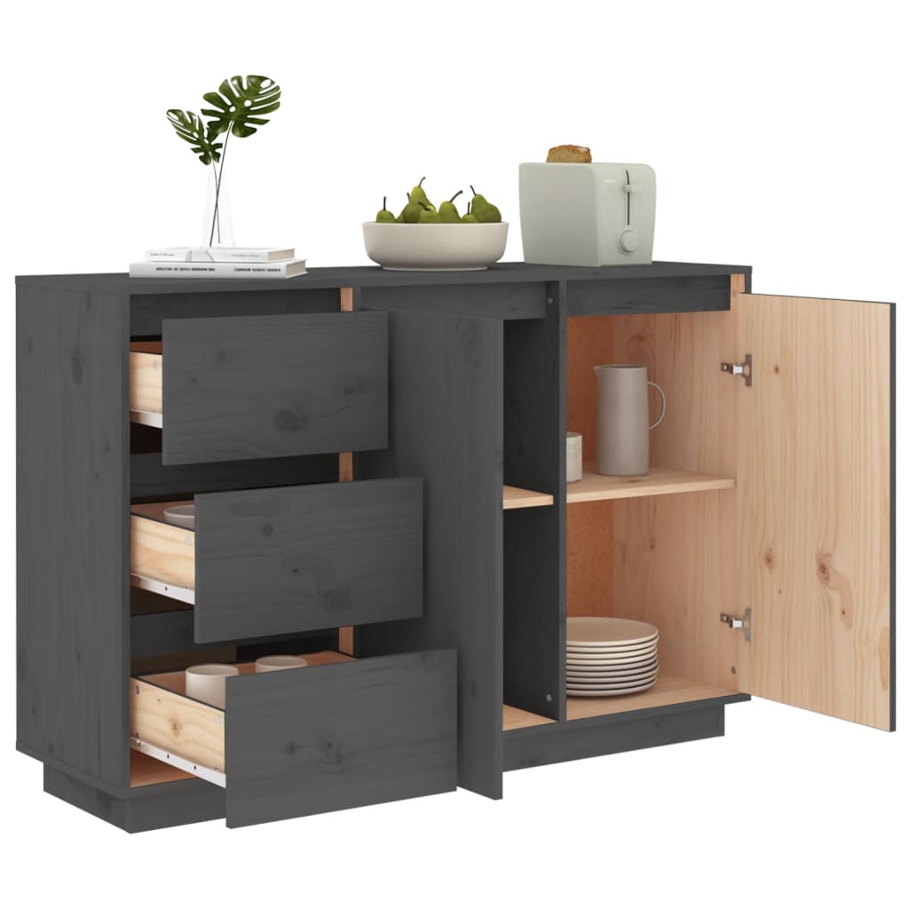 Sideboard 111X34X75 Cm Solid Wood Pine