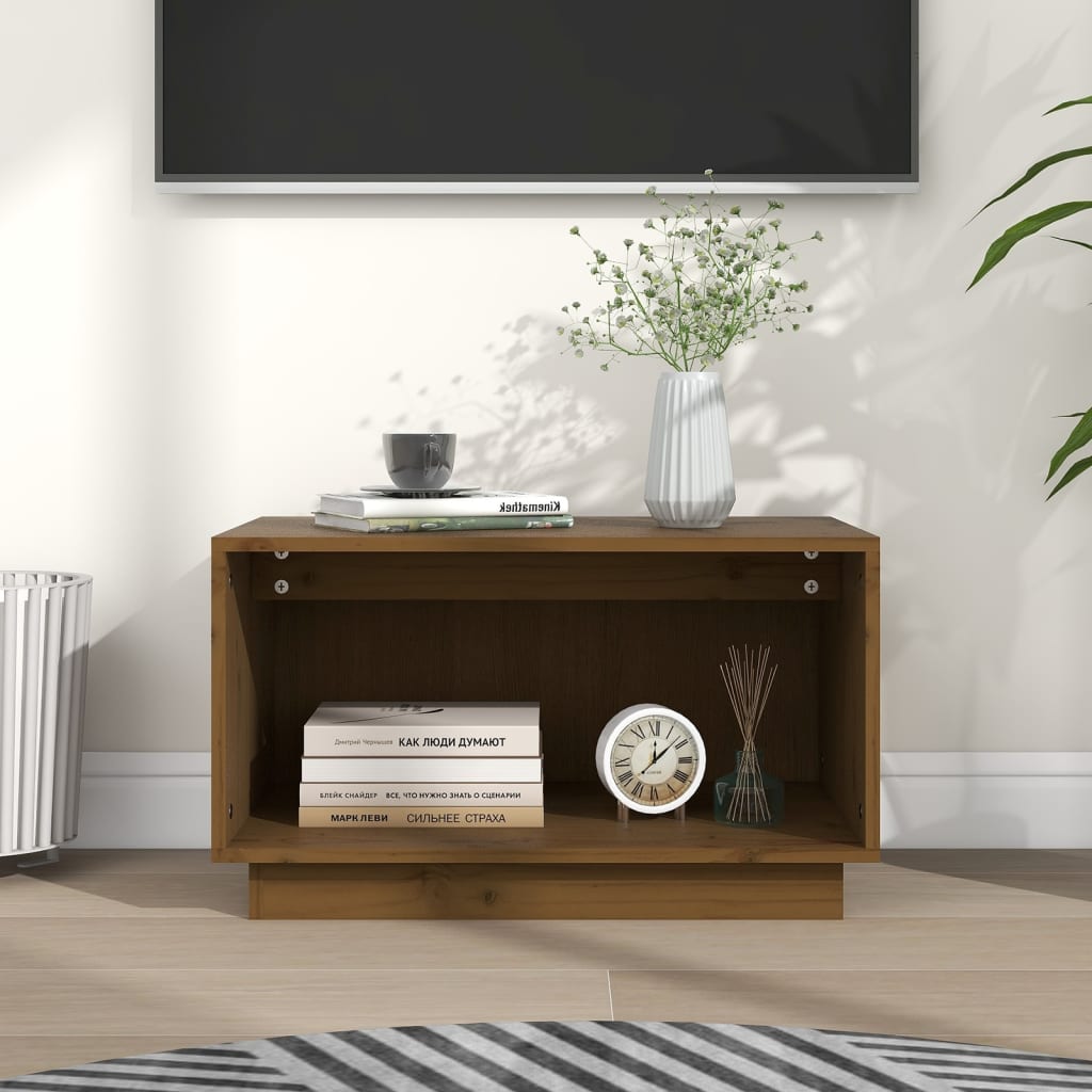Tv Cabinet 60X35X35 Cm Solid Wood Pine