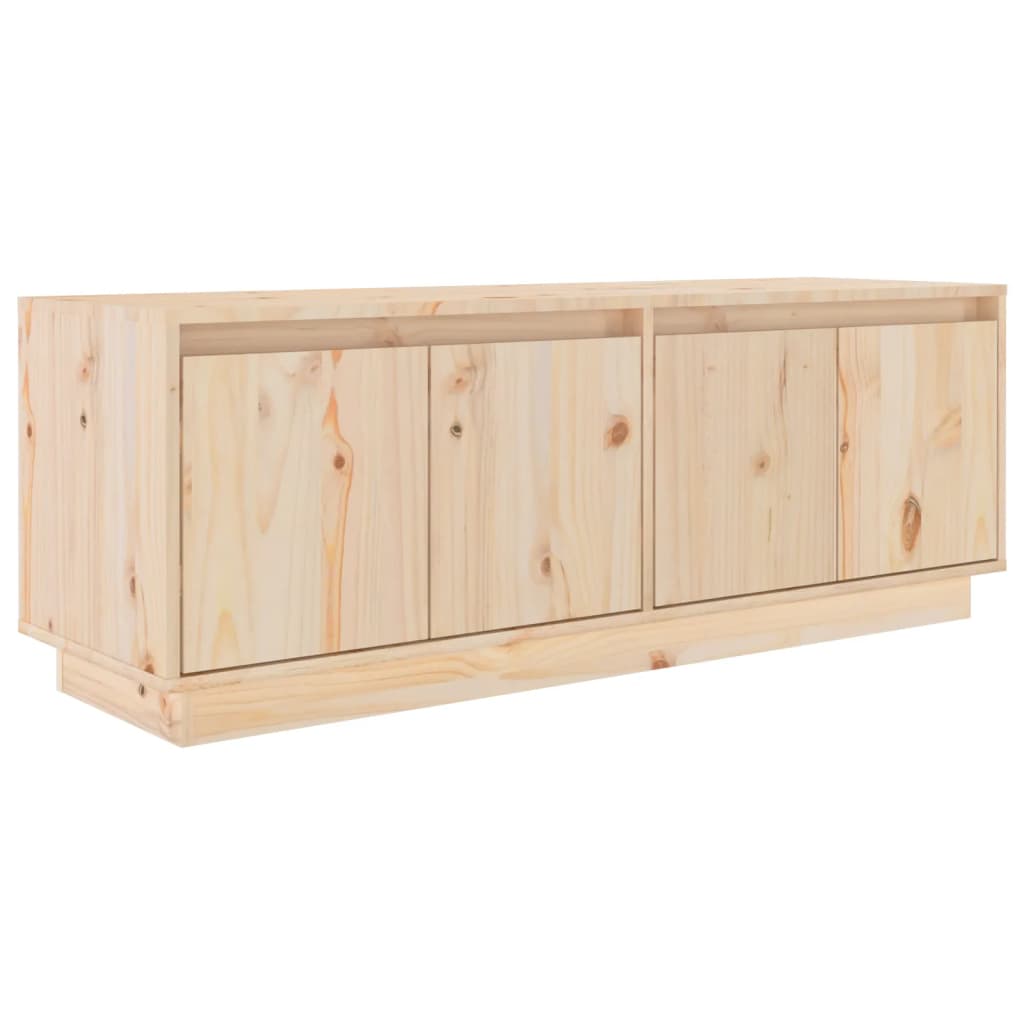 Tv Cabinet 110X34X40 Cm Solid Wood Pine