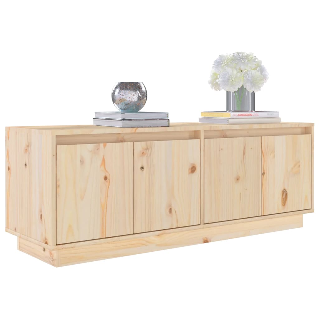 Tv Cabinet 110X34X40 Cm Solid Wood Pine