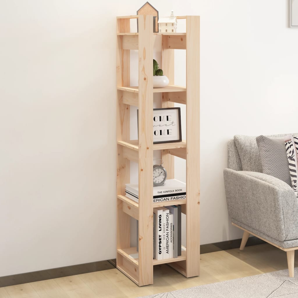 Book Cabinet/Room Divider 41X35X160 Cm Solid Wood Pine