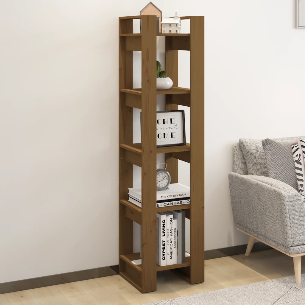 Book Cabinet/Room Divider 41X35X160 Cm Solid Wood Pine