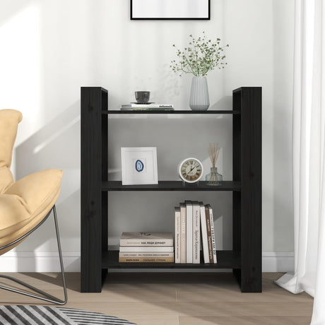 Book Cabinet/Room Divider 80X35X91 Cm Solid Wood Pine