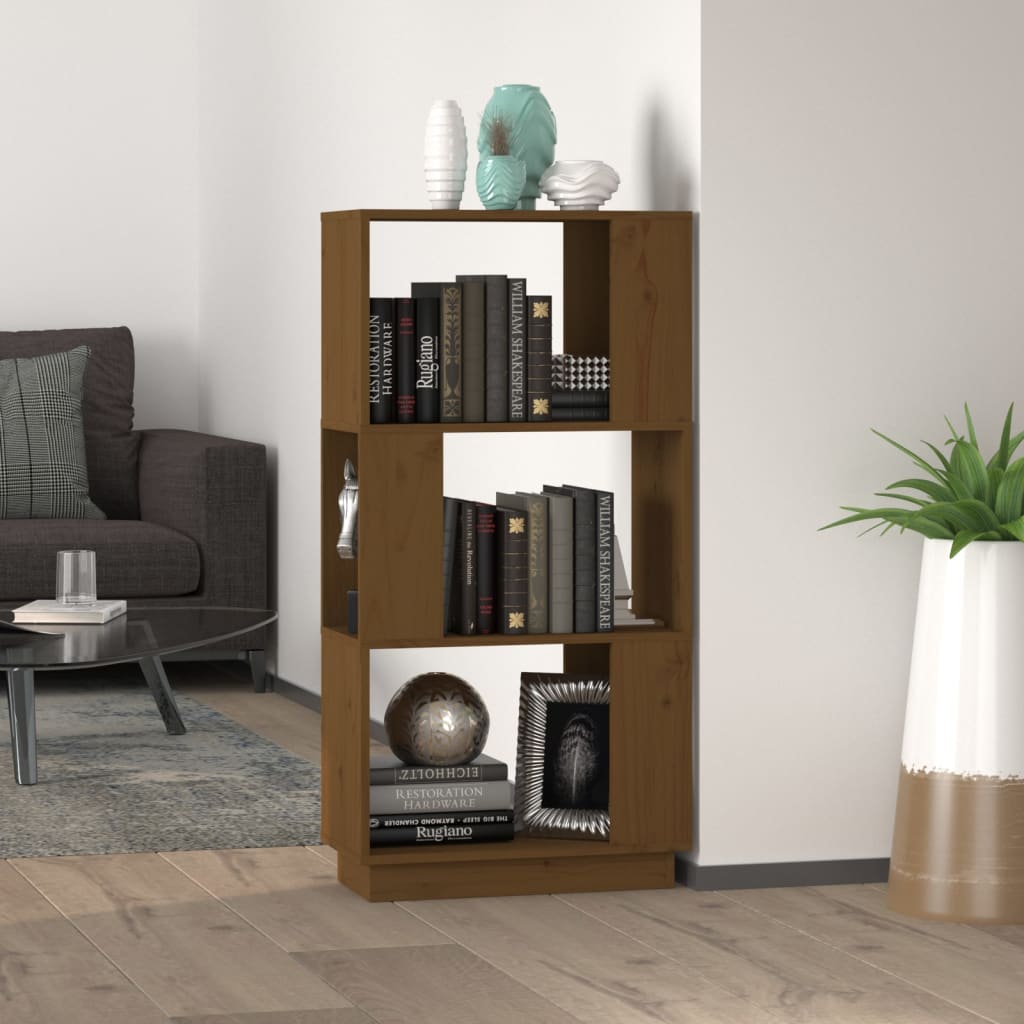 Book Cabinet/Room Divider 51X25X101 Cm Solid Wood Pine