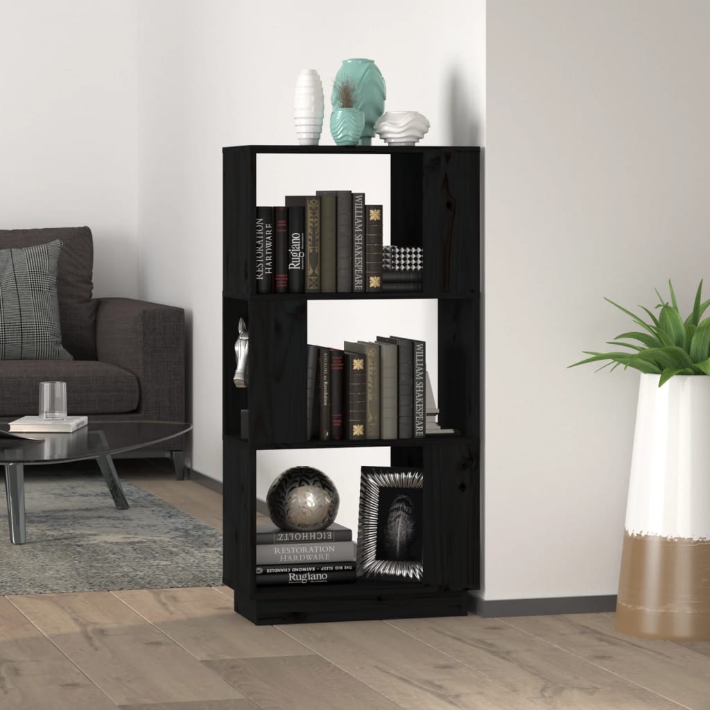 Book Cabinet/Room Divider 51X25X101 Cm Solid Wood Pine