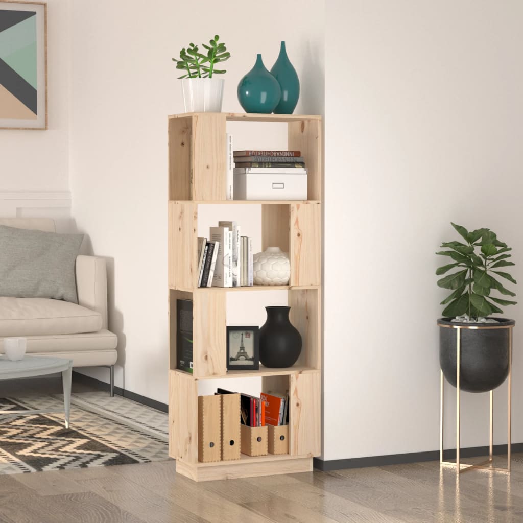 Book Cabinet/Room Divider 51X25X132 Cm Solid Wood Pine