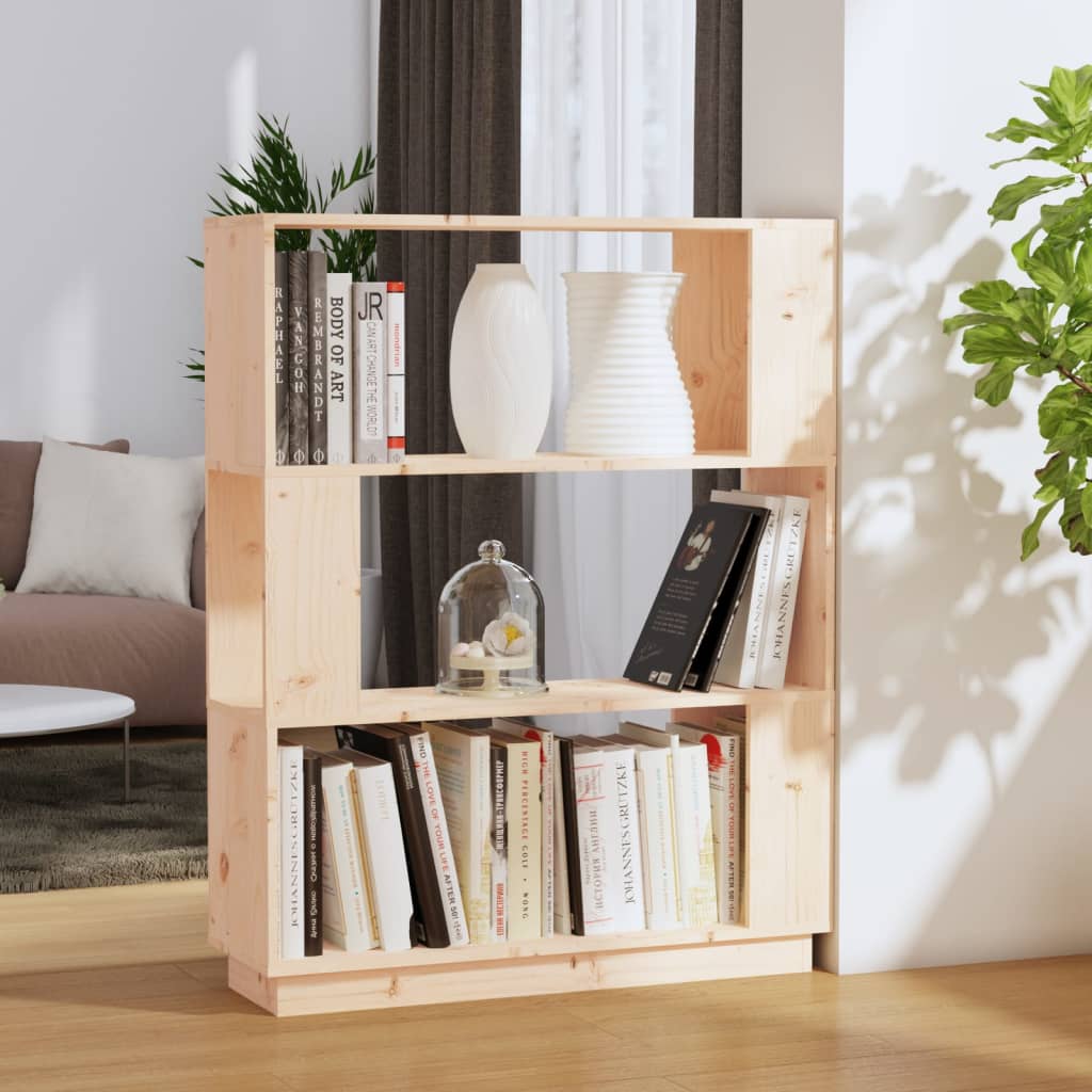 Book Cabinet/Room Divider 80X25X101 Cm Solid Wood Pine