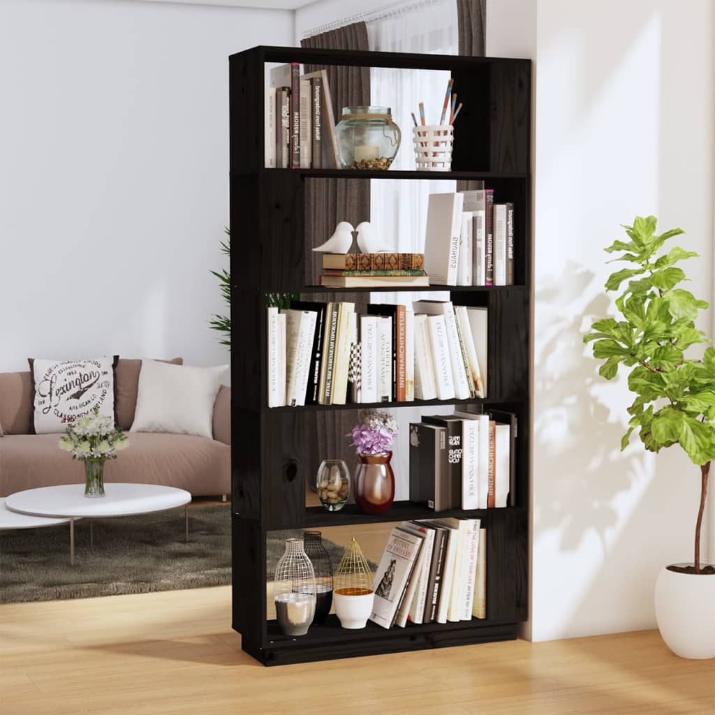 Book Cabinet/Room Divider 80X25X163.5 Cm Solid Wood Pine